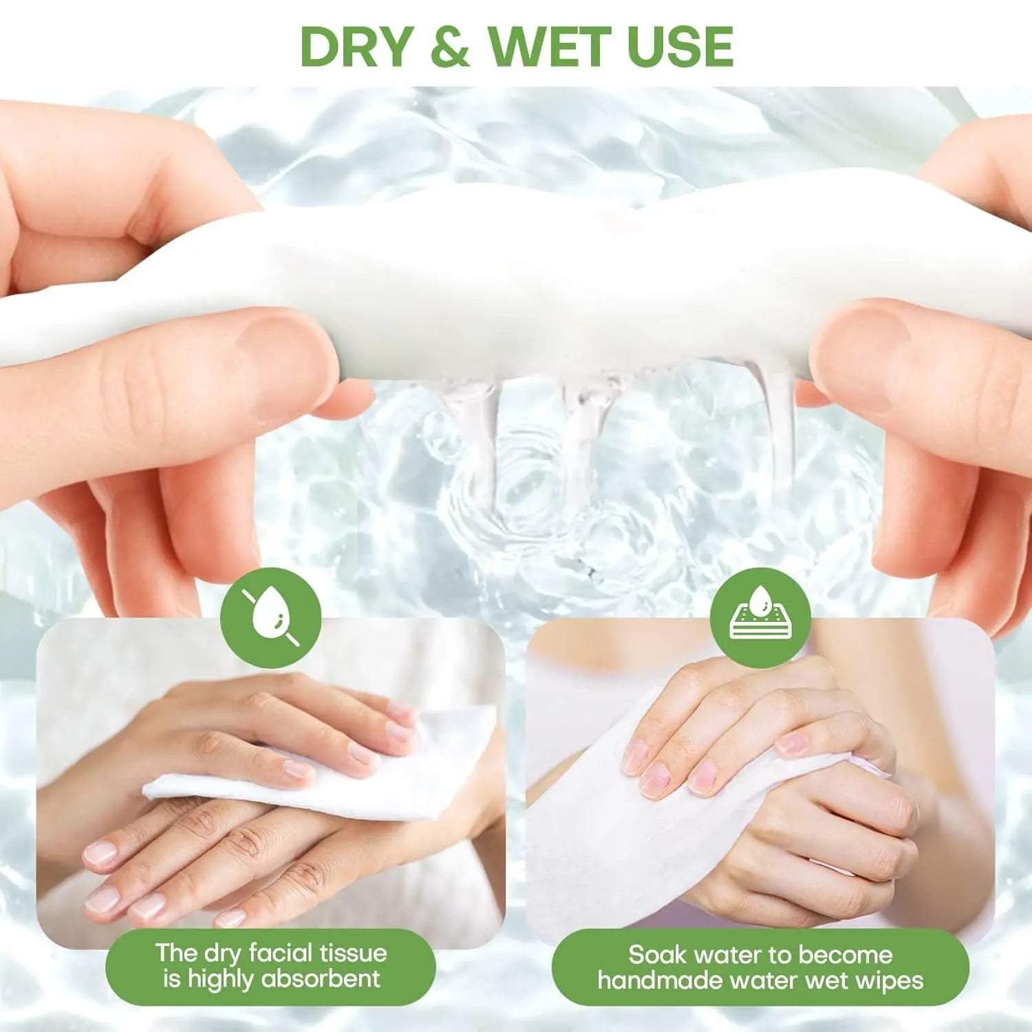 100 PCS Disposable Face Towels