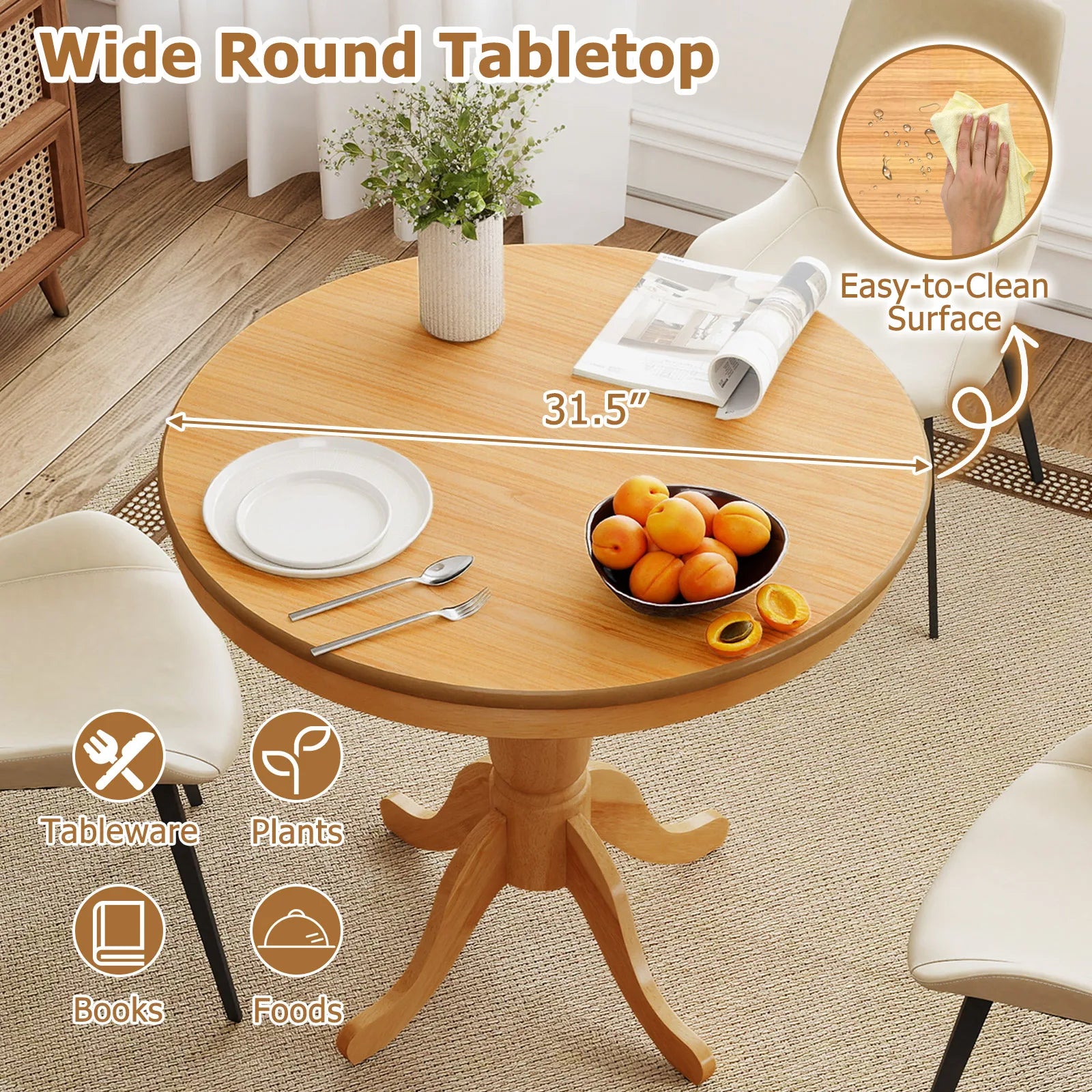 32" Round Pedestal High-Top