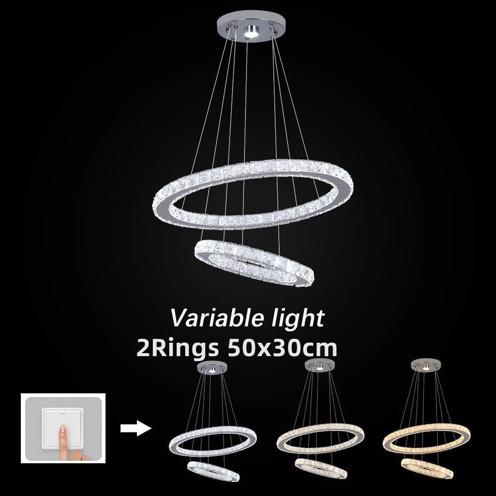 Crystal Chrome LED Chandelier