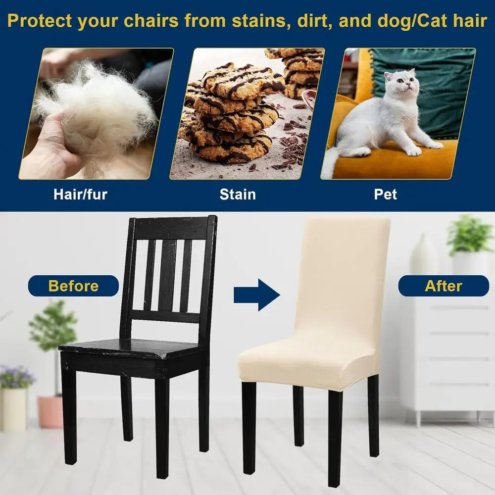 8 Stretchable Washable Chair Covers