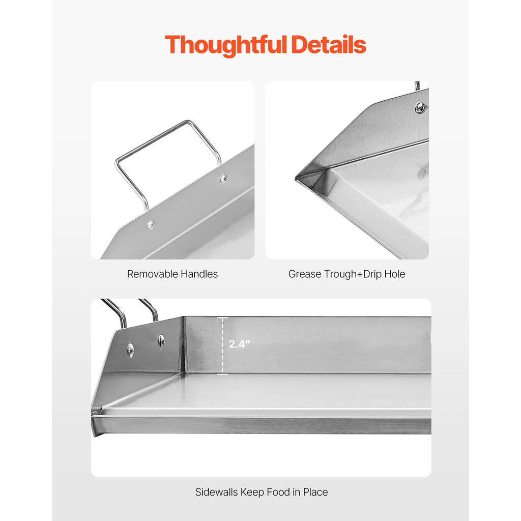 Stainless Griddle Flat Top Rectangular Plate Gas