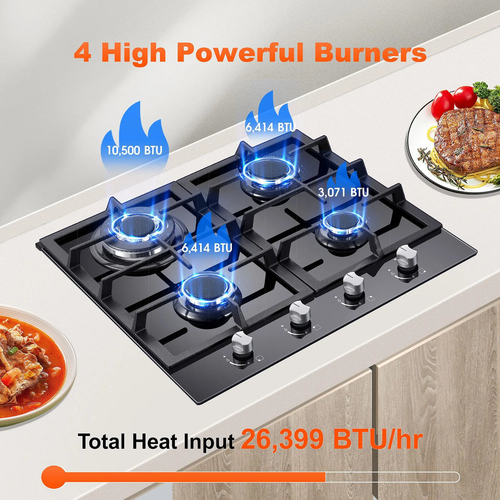 24" Convertible Gas Built-in |4 Burner NG/LPG