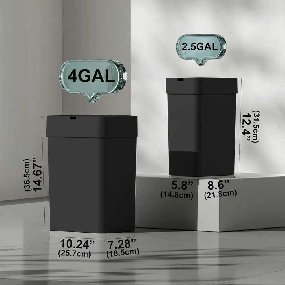 2 Pack Automatic Can, 2.5 Gallon + 4 Gallon Motion Sensor Smart