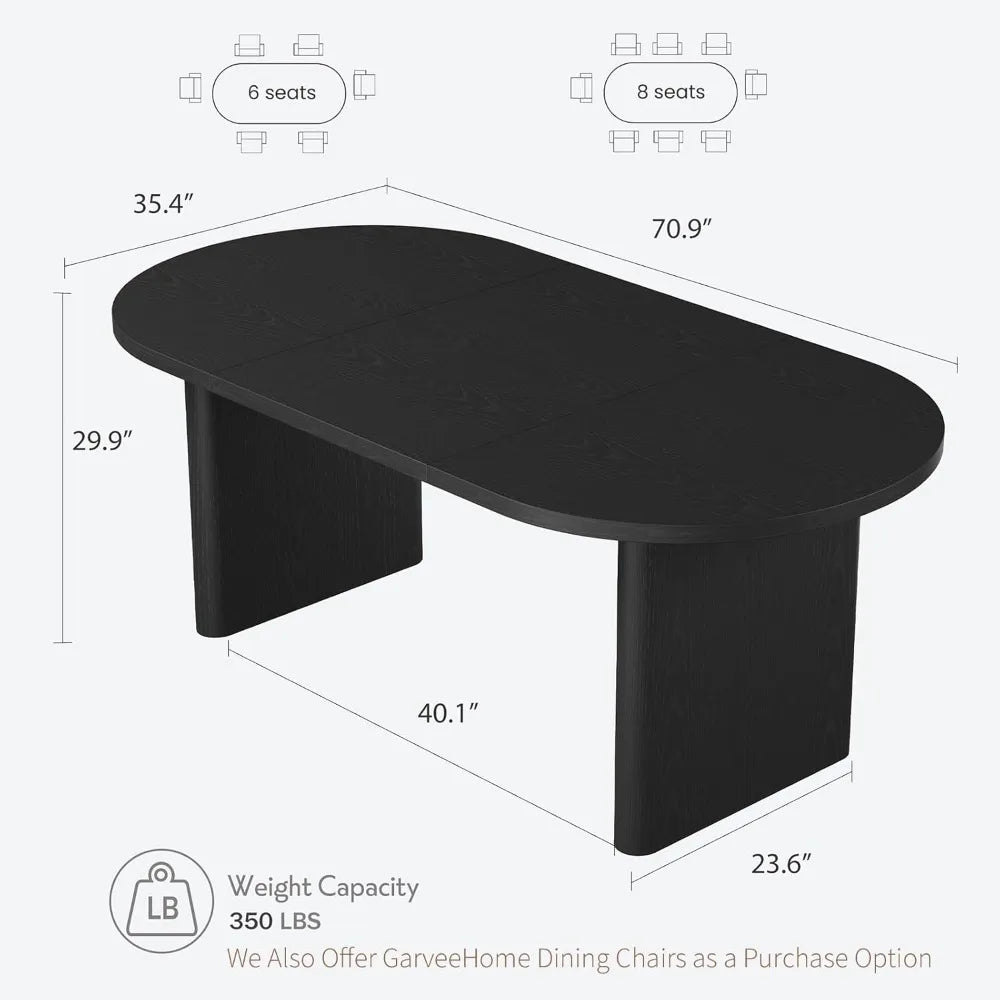 Ova, Long w/ A Thick Sturdy Wooden Base