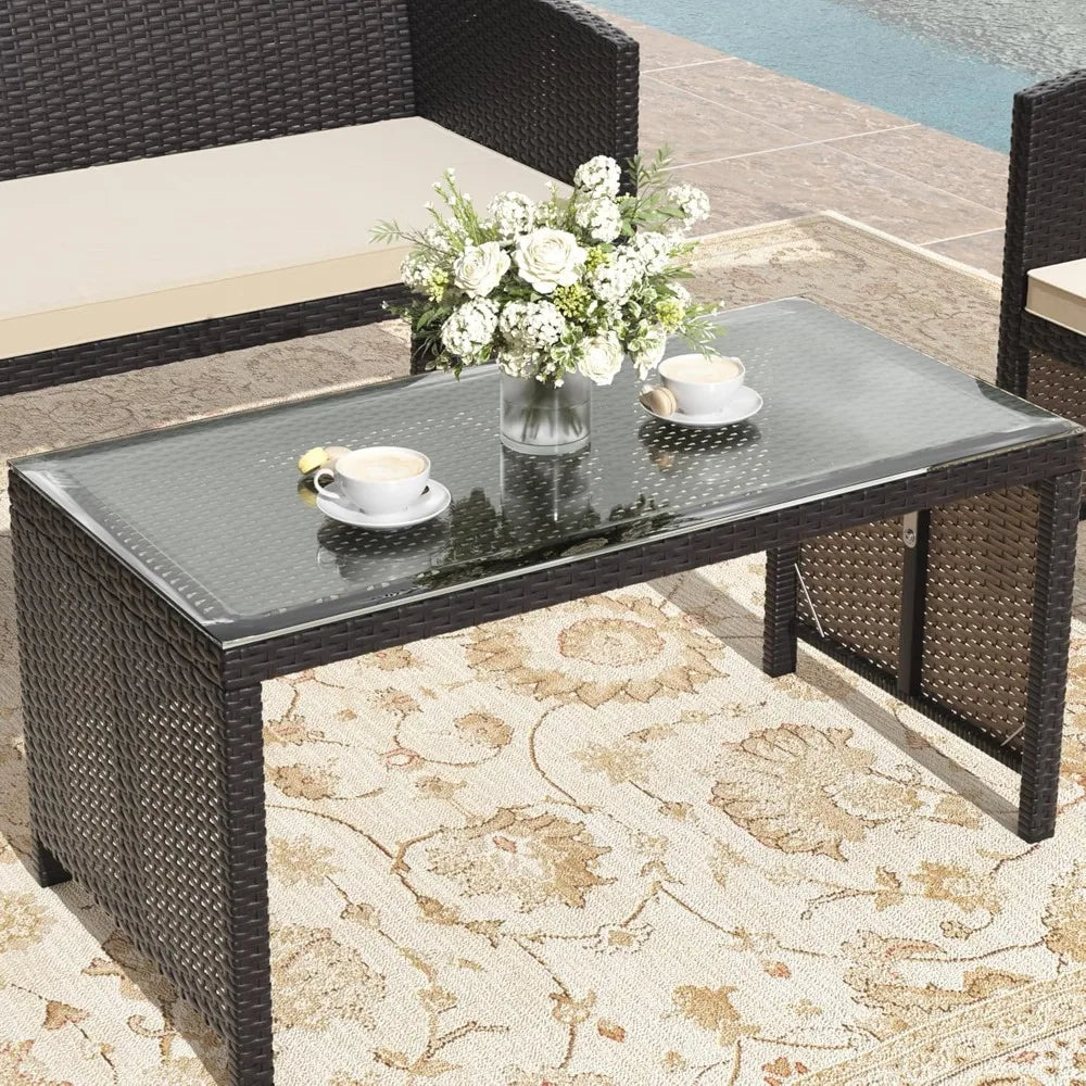 4-Piece Whicker Patio Set