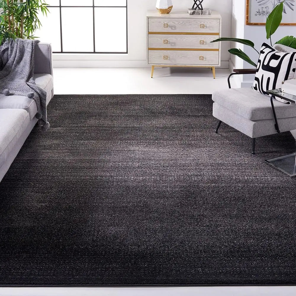 10' x 14', Black & Grey, Modern Design
