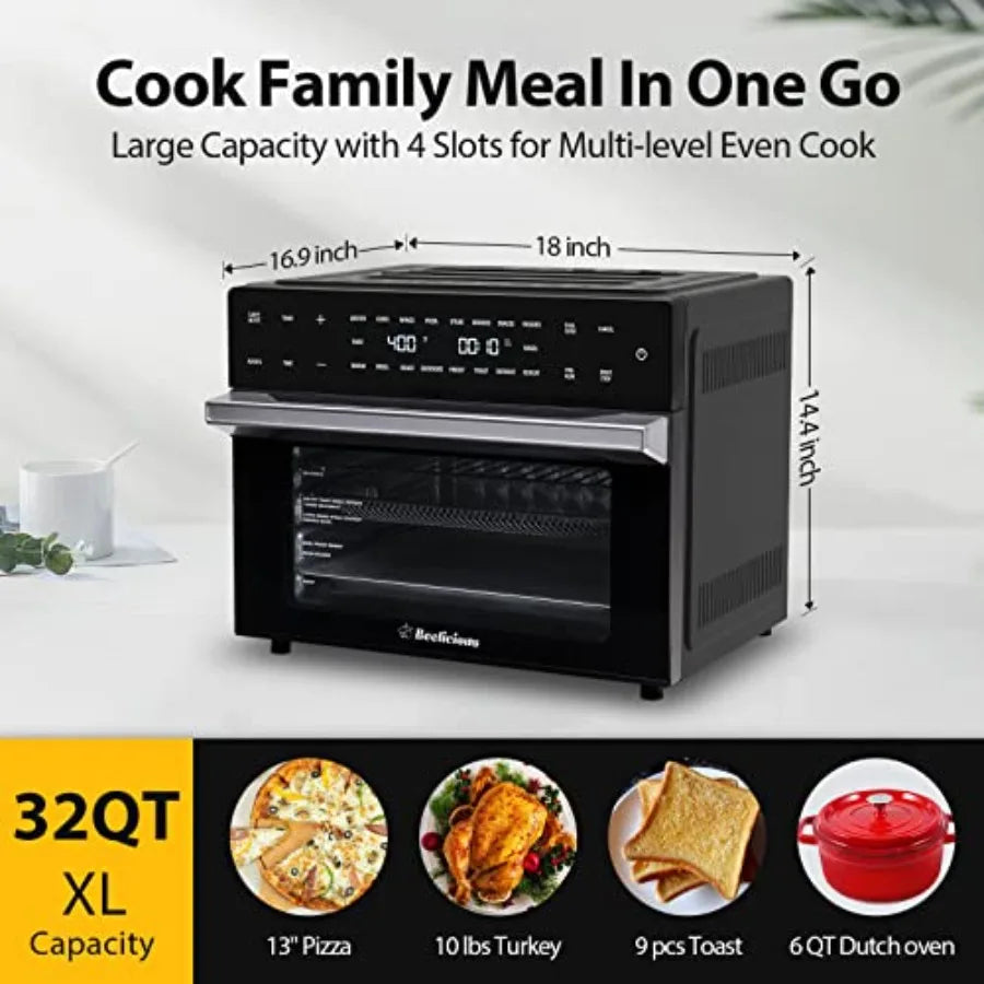 Extra Large 32QT Air Fryer W/19-in-1 Multi-Functional