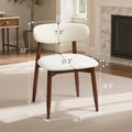 4, Upholstered Wooden Mid Century Modern