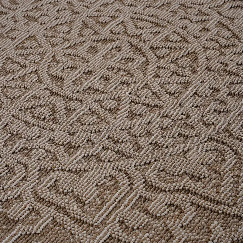 8x10 Beige Medallion Indoor/Outdoor