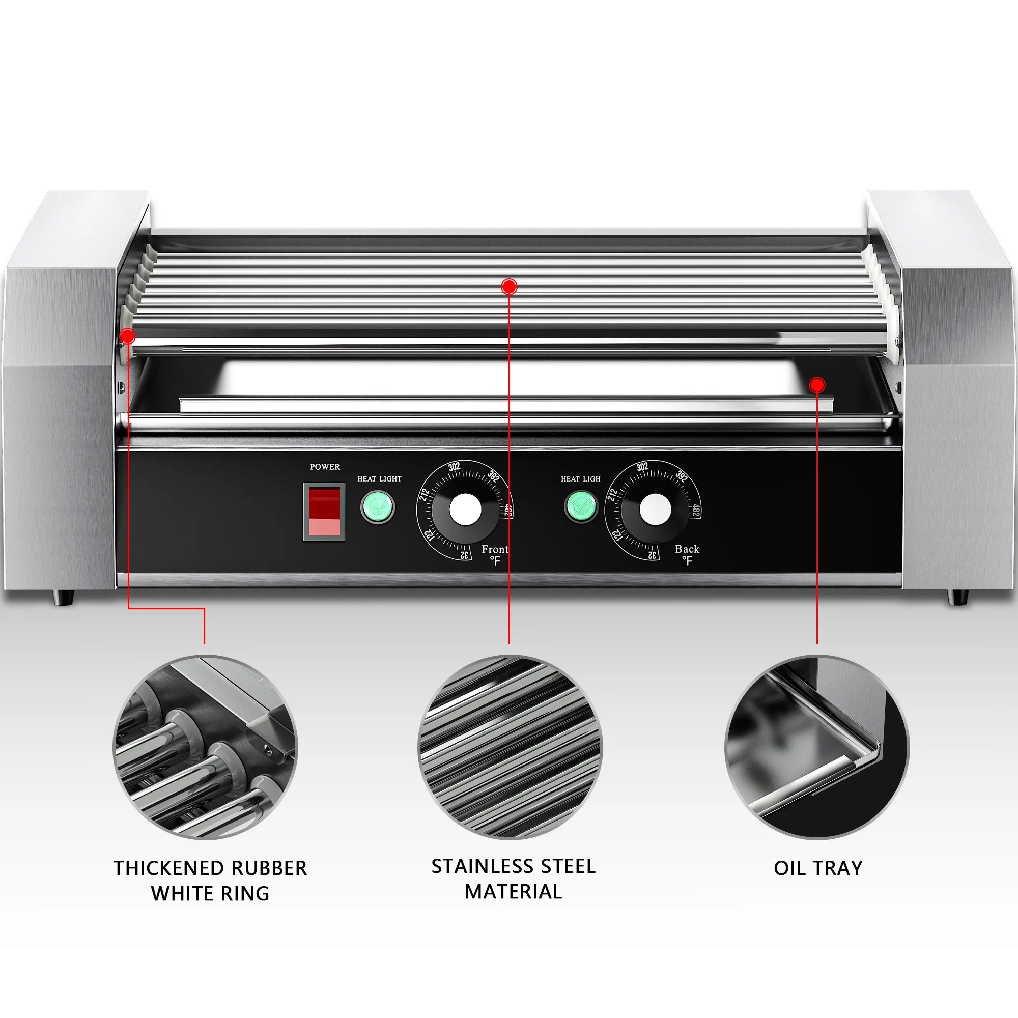 Commercial-Grade 7-Roller 18-Capacity, Smart Dual-Zone