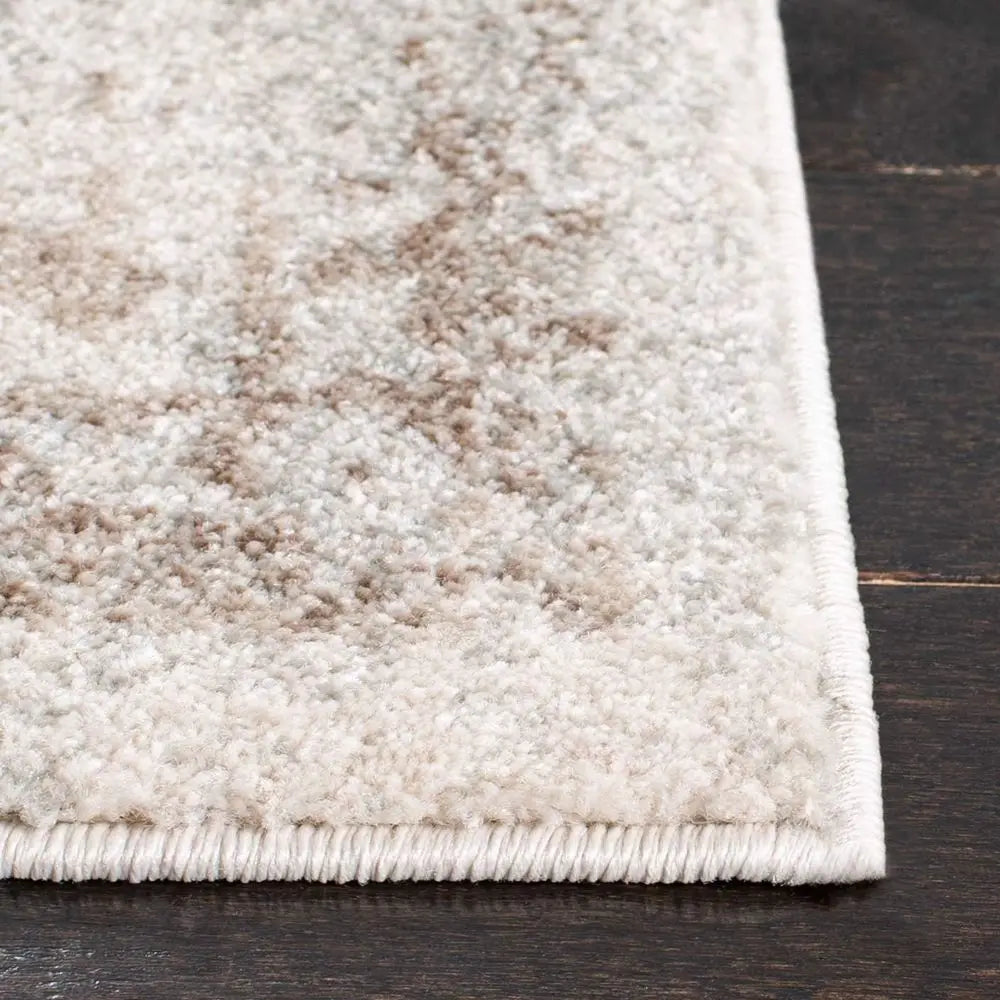 9x12 Ivory/Taupe, Distressed