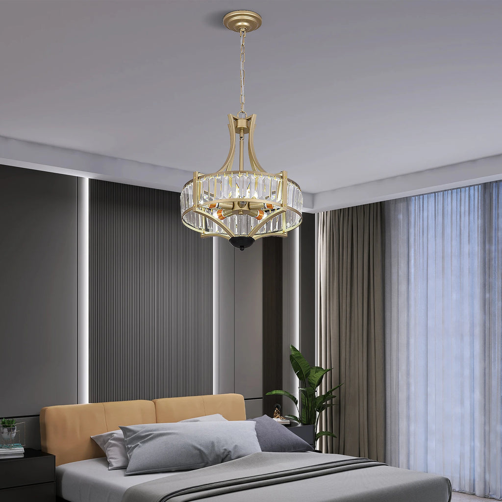 Luxury Gold & Crystal Chandelier