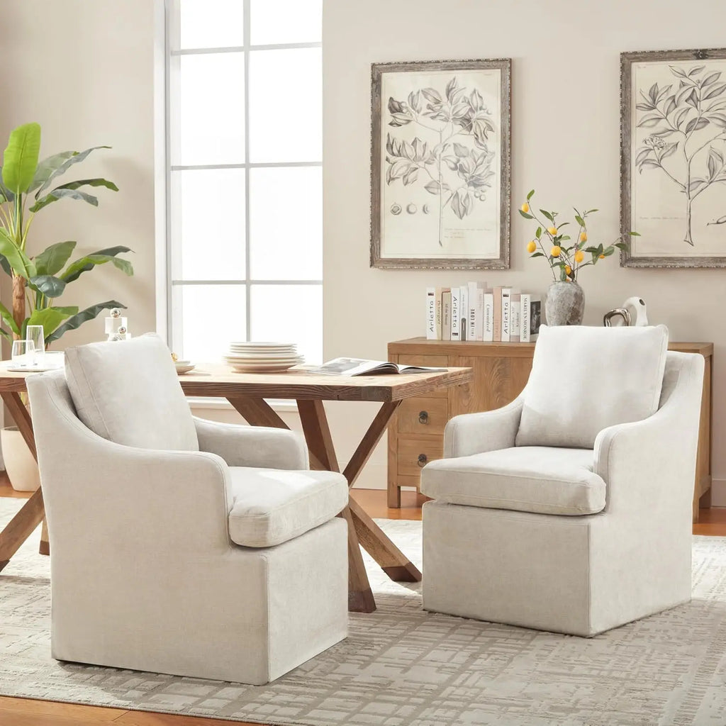 2 Upholstered W/4 Casters