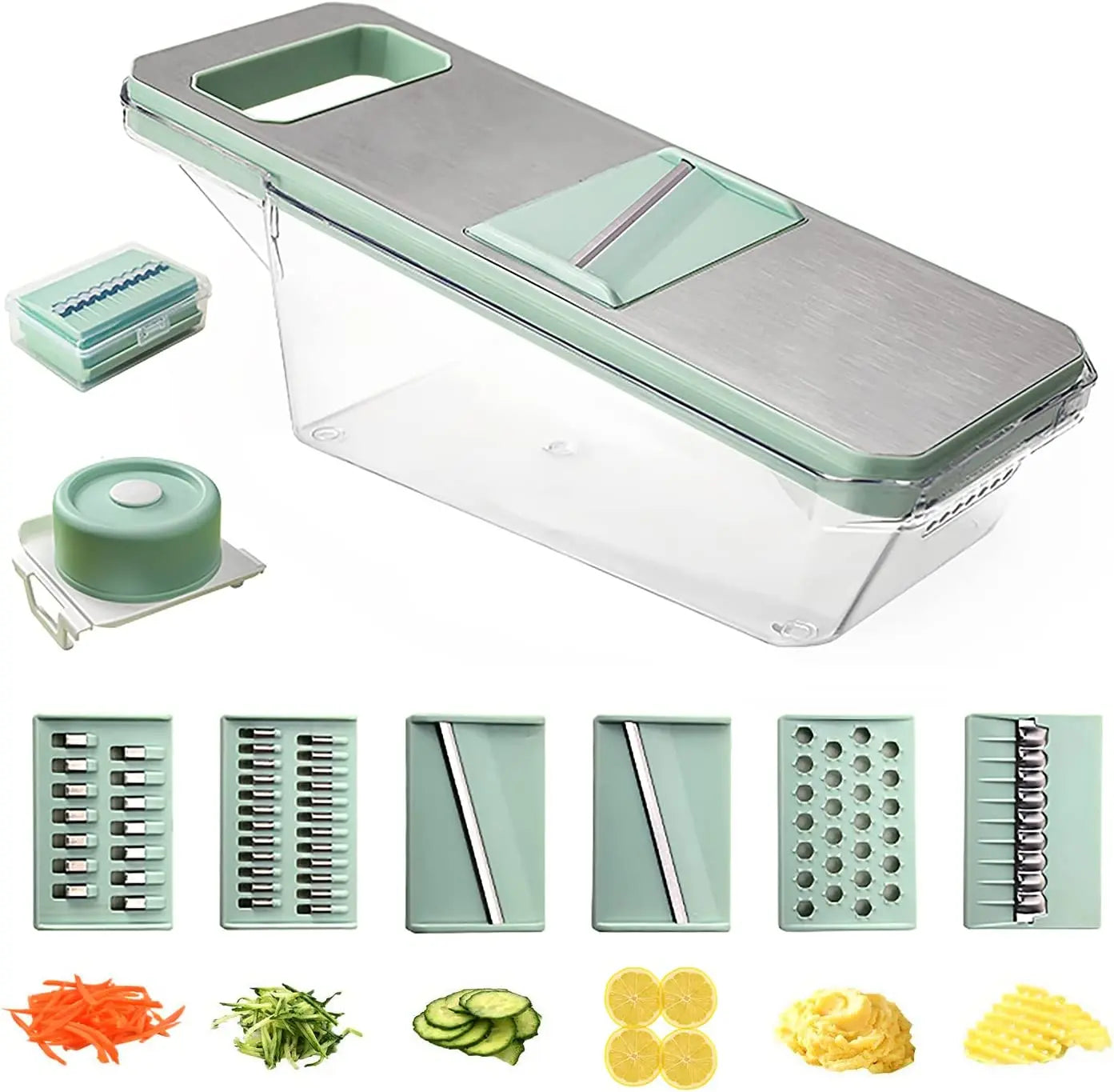 6 in 1 Vegetable Slicer Mandoline Interchangeable Blades