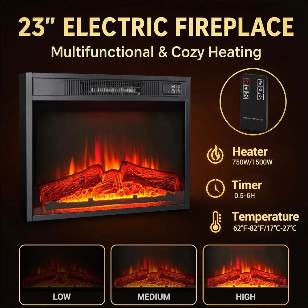 Electric Fireplace with Mantel