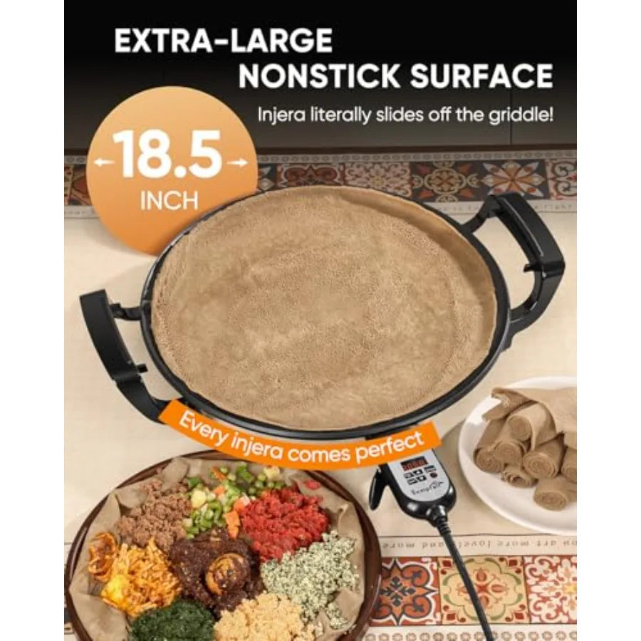 18.5 Electric Injera Maker W/Adjustable Temp