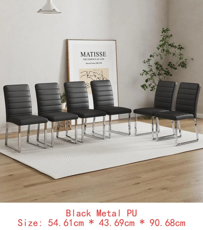 6 Heavy-Duty Thick Cushion Iron Frame