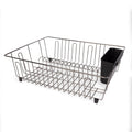 Large Wire Dish Rack Black/Chrome