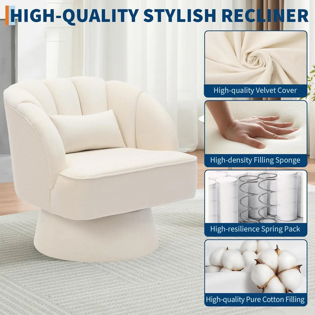 360° Swivel Barrel Accent Chair
