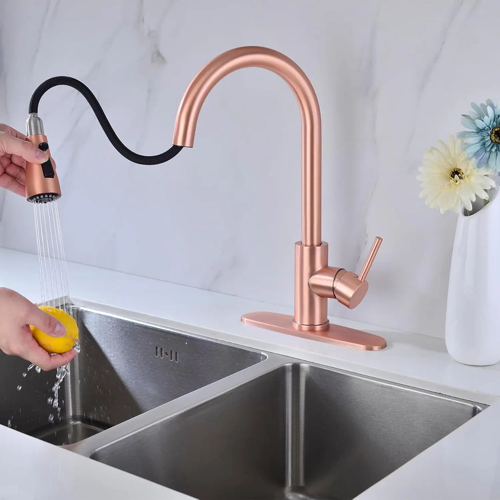 Rose Gold Faucet, 304 Stainless Steel