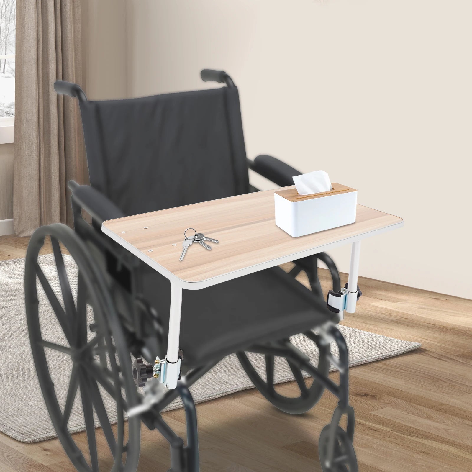 Portable Wooden Wheelchair Tray Table