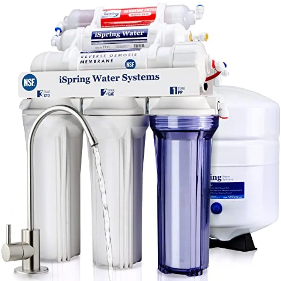 3/4 HP Disposal 75 GPD Alkaline 6-Stage Reverse Osmosis