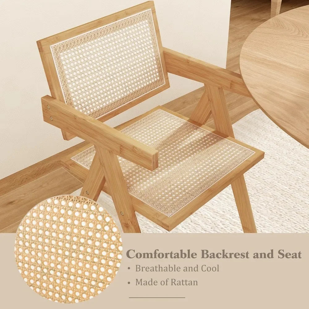 4 Rattan Boho Cane Max Load 330 Lbs,