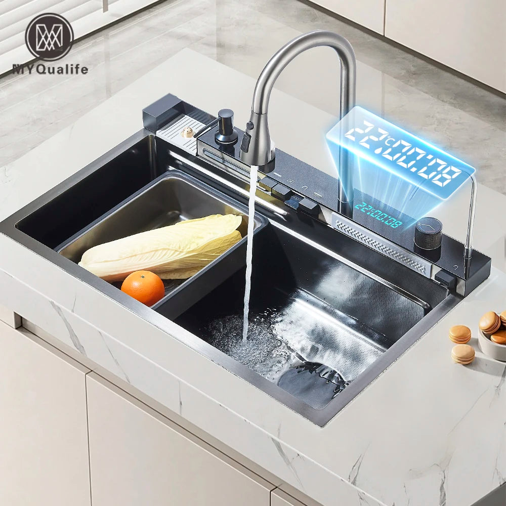 Waterfall Large Single Digital Display Faucet