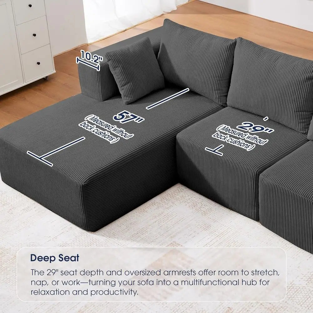 135'' Modular Sectional U-Shaped