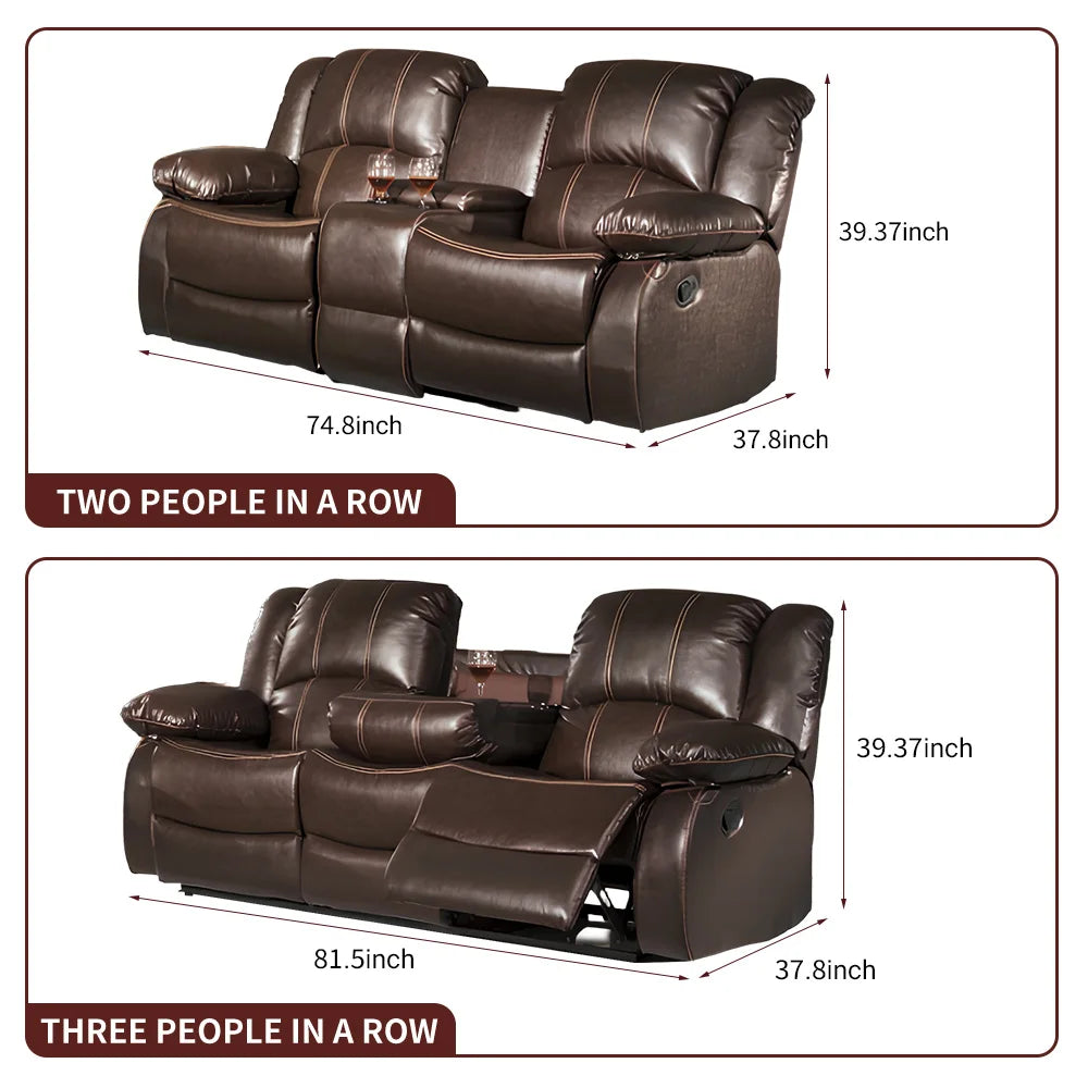 Power Loveseat Recliner Sofa Theater