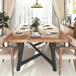 71" Farmhouse Solid Wood for 4, 6, 8 Rustic Large
