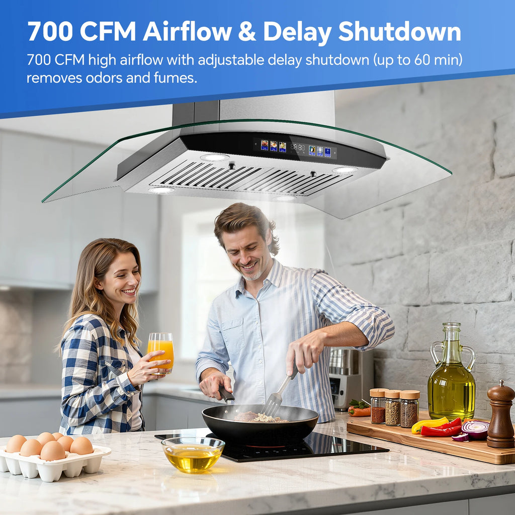 36in Island Range Hood 700 CFM, Stainless