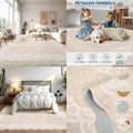 8x10 Washable Scalloped Edge Low Pile