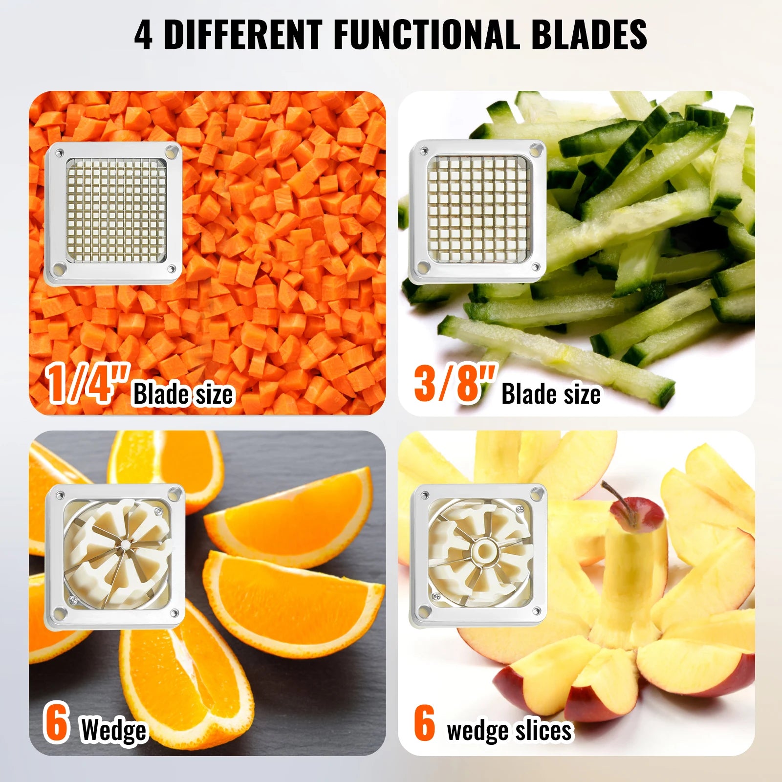 Commercial French Fry Cutter 4 Replacement Blades