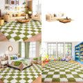 6x9 Modern Grass Green/White Shag