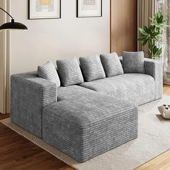 131" Sectional Sofa Cloud