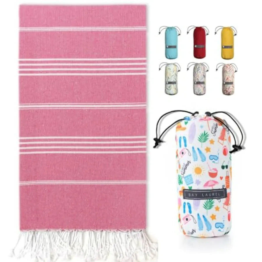Turkish Beach Towel with Travel Bag 39 x 71