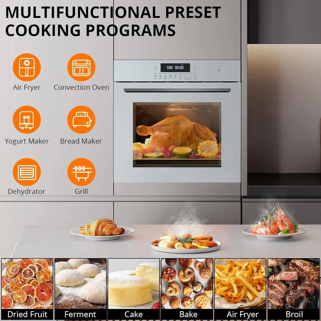 24' Single Wall Oven, 2.5 CF 10-Function Convection,