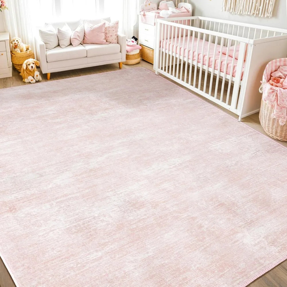 8x10 Muted Boho Pink Washable