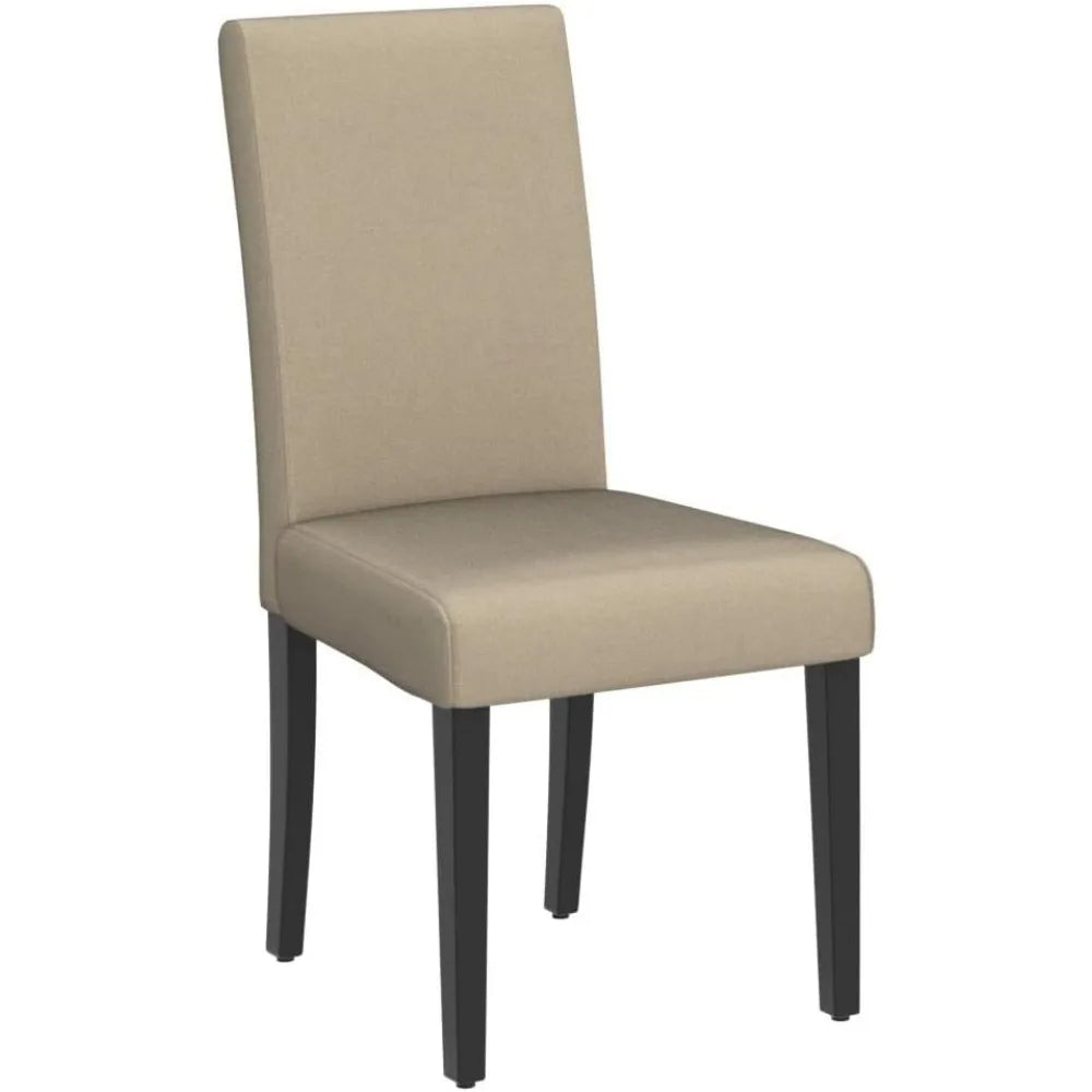4 Fabric Upholstered Parson Chairs