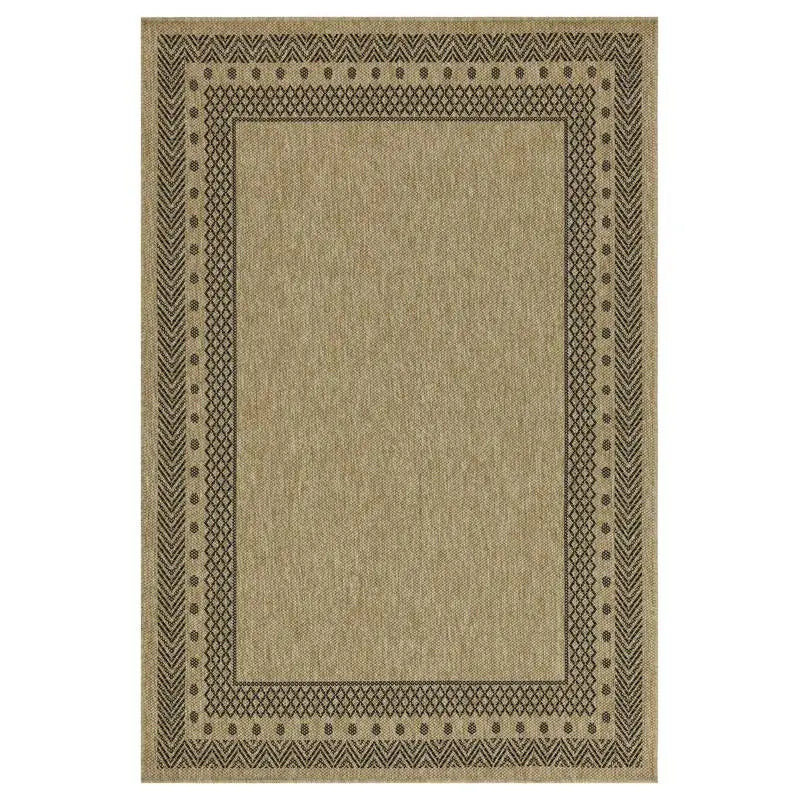 2'7"x7'3" Jute Black Indoor/Outdoor
