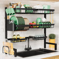 Adjustable Over-Sink Dish Rack with 3 Tiers