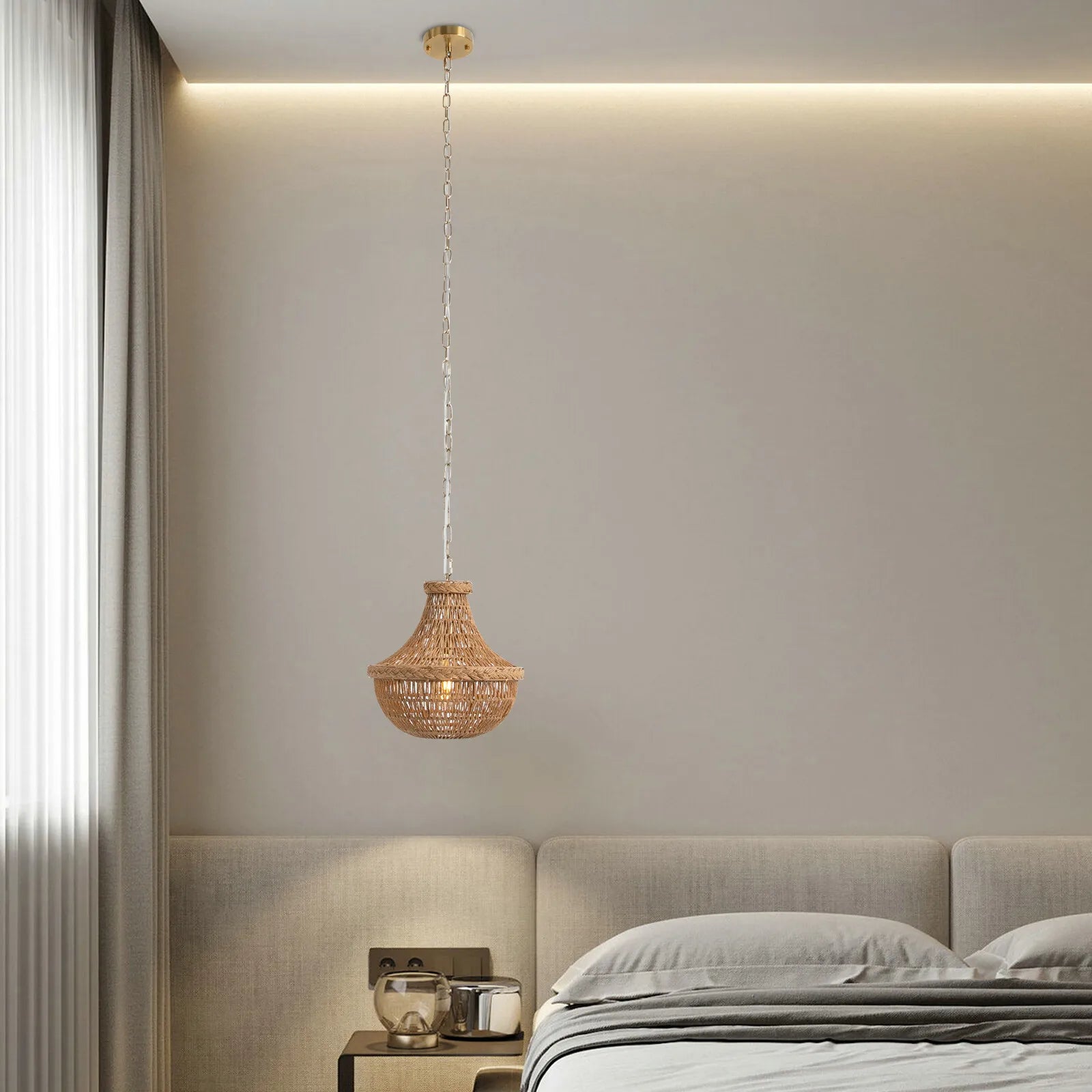 60W Chain Woven Country Chandelier