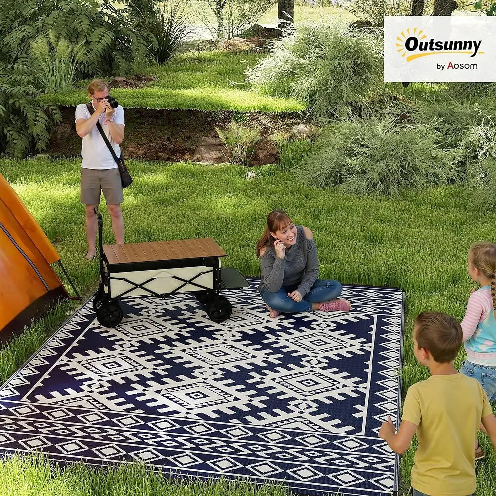 Outdoor Rug for Patio, 9' X 12' Waterproof