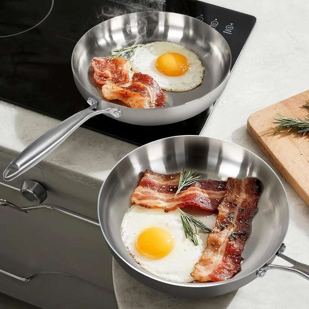 Tri-Ply Stainless Frying Pan – 12" Heavy Duty