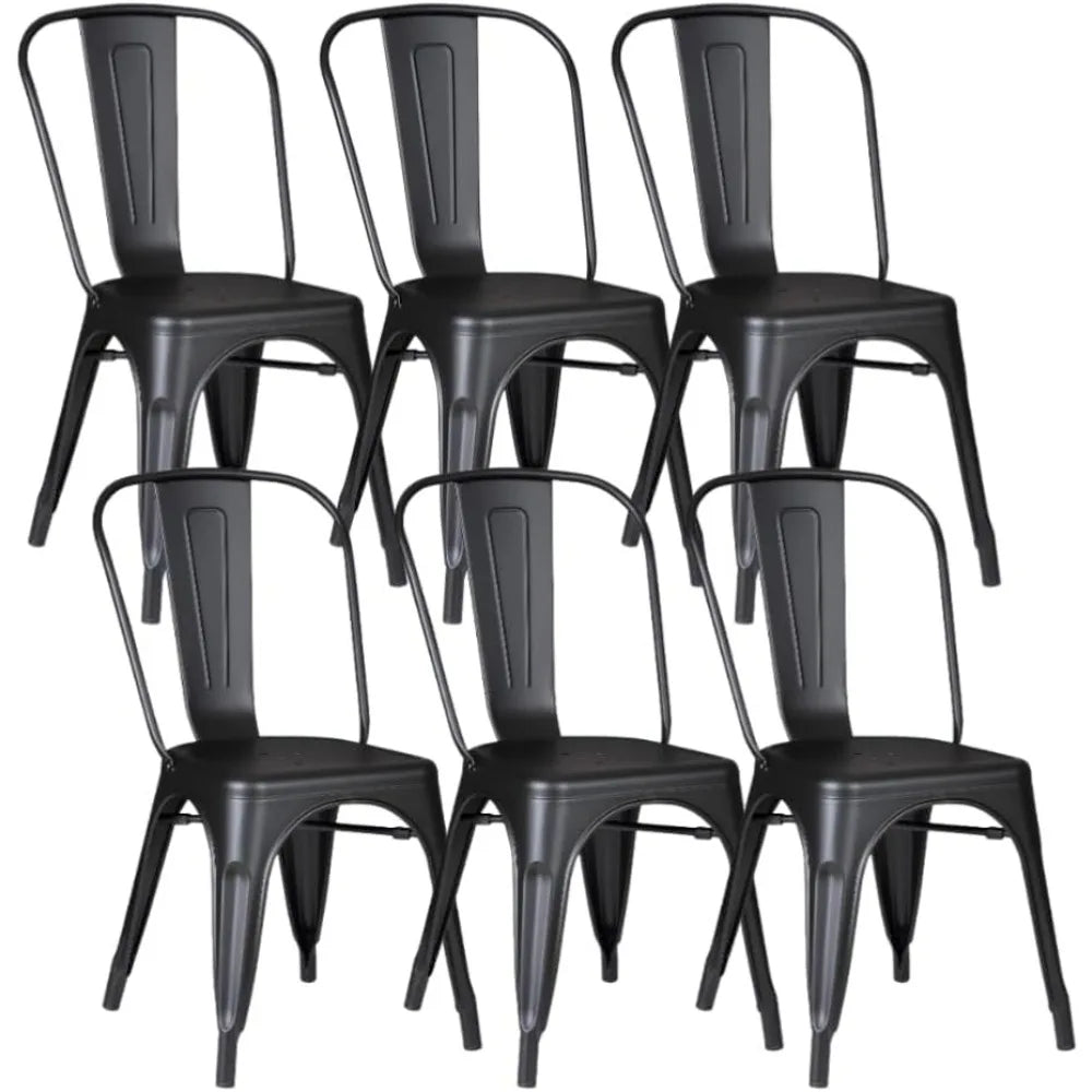 4-Pack Industrial Style Metal Stackable