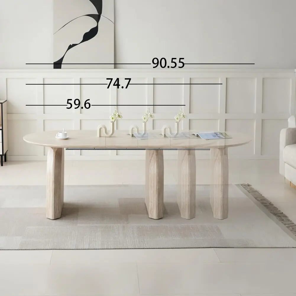 59-90" Wooden Extendable for 4-8 Oval