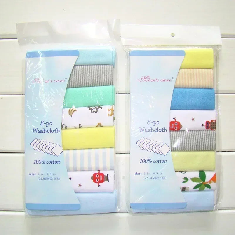 5/8 Pcs Cotton Newborn Baby Towels Set