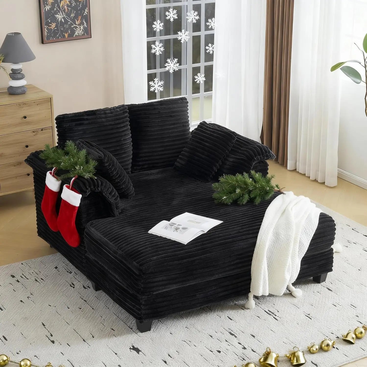 56" Oversized Chaise Lounge Chair