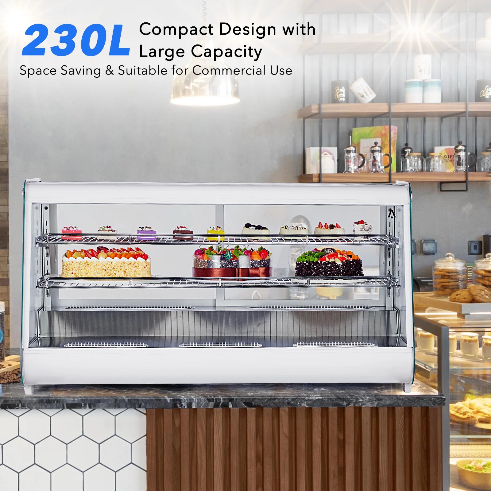 8.1 CF Refrigerated Pastry Display Case Countertop